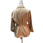 89th and Madison NWOT Tan 3/4 Sleeve Button Up Tie Waist Collared Jacket Medium Photo 2