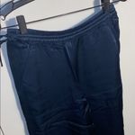 Club Monaco  Navy Silky Pant with Side Tie Photo 2