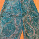 Pashmina  Wrap Shawl 100% Cashmere Blue Paisley Photo 1