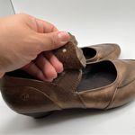 Josef Siebel Mary Jane Bronze Metallic Leather Block Heel European 39 US 8.5 Photo 10