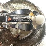 Givenchy Paris NY silver tone double hoop vintage clip on earrings Photo 5