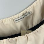 Abercrombie & Fitch New  One-Shoulder Scarf Midi Dress black cream size Pet Small Photo 2