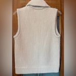 Ann Taylor Women's Merino Wool Blend Beige Tan Faux Fur Vest Jacket Shawl Sm Photo 4