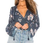 The Jetset Diaries  Autumn Surplice Top Size Small Floral Print Bell Sleeve New Photo 3