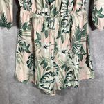 Ardene Basic Collection | Pink & Green Long Sleeve Tropical Floral Romper Large Photo 1