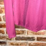 Xhilaration  Maroon Burgundy Red Lace Long Sleeve Blouse Women's Size XS Photo 2