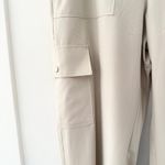 Lou & Grey Beige Wanderweave Cargo Style Straight Wide Leg Pants New Medium Photo 5