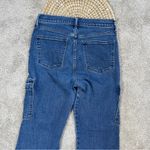 Gap Women’s 70s Flare High Rise Denim Cargo Jeans in Dark Indigo 28/6R Photo 6