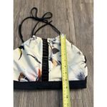 Athleta  Polynesia High Neck‎ Ladder Halter Bikini Top 778022 Black Size Medium Photo 4