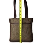 Coach Vintage  Bleeker Brown Tweed Herringbone and Leather Tote Shoulder Bag 9961 Photo 8