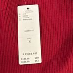 Maeve Anthropologie  2 piece set small halter shrug raspberry red $130 nwt Photo 7