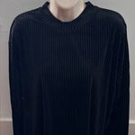NWT Il Canto Black Velvet Ribbed high neck long sleeve blouse, size 2XL plus Photo 0