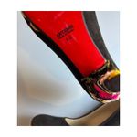 Artemis Black Heel Embroidery EU 40 US 9 Floral Red Bottom Artisan Photo 1