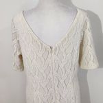 Ann Taylor Cream Embroidered Lace Dress NWT Size 10 Petite Cream Cocktail Dress Photo 4