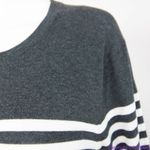 Vince 100% cotton grey stripe crewneck sweater, size Small Photo 6