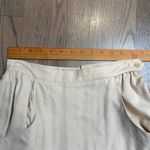Liz Claiborne Vintage  Silk Pleated Midi Skirt Beige Size 4 Photo 2