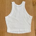 Uniqlo - Ribbed Crop "harloc" Tank Top in White Photo 4