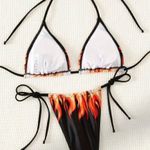Boutique Black & Fire Graphic, Bikini Set Photo 3