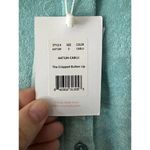 ANDIE Resortwear Blue Cropped Button-Up Shirt - Size S Photo 3