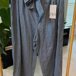 ZARA Denim Wide-Leg Trousers size XL Photo 0
