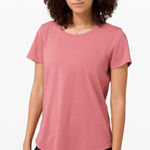 Lululemon  Love Crew III T-Shirt Brier Rose Pink Size 10 Pima Cotton EUC Photo 0