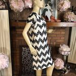 Talbots CREAM & BLACK CROCHET LACE CHEVRON SHIFT DRESS (6) Photo 3