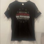 Source Unknown Black Graphic T-Shirt with Patriotic Print Photo 0