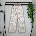 ZARA  The Marine Straight Crop Wide Leg Pants Floral Print size 6 Photo 3