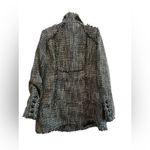 Guess  Women's Tweed Overcoat‎ Black Fringe Detail Size XL Casual Fall Photo 8
