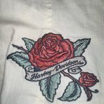 Harley Davidson  Denim Corset Bustier Top Beige In Color Embroidery On The Corset Photo 3