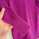Roundtree & Yorke Fuchsia Pink 100% Cashmere Sweater V Neck Preppy Academia Y2K Photo 3