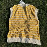 ZARA NWT  Women’s V-Neck Striped Oversized Knitted Vest Yellow Photo 4