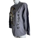 Vintage 90s Chams Skull Snake Crewneck T Shirt S Blue Long Sleeve Layered Look Photo 4