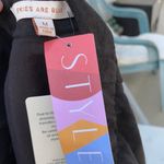 Skies Are Blue Womens Size Medium black Doris cutout faux suede skirt NWT Photo 5