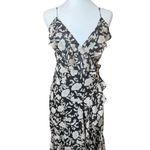 EXPRESS  Womens Floral Ruffle Dress Fairy Grunge Whimsigoth Asymmetrical Whimsy Photo 2