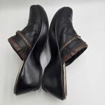 Ariat Leather Clogs Mules 7.5 B Black Brown Tassel Slip On Comfort Wedge Shoes Photo 5