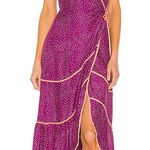 Vix Paula Hermanny Revolve Louise Winnie Long Dress Orange Size L Photo 0