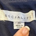 Socialite Women's XL Blue Textured Sleeveless Dress Photo 2