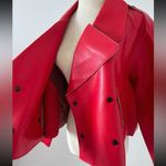 Free People Alexis cropped vegan leather jacket Red Photo 7