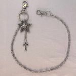 Pentagram Star Cross Pants Chain for Men Women,Jeans Chain,Keys Chain,Biker Wallet Chain,Streetwear Punk Hip Hop Unisex Style Silver Photo 6