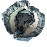 ZARA High Waisted Denim Shorts Paperbag Waist Frayed Hem Size 0 Blue BOHO Photo 7