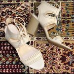 Apt. 9 Lace up open toe stacked heels Photo 1