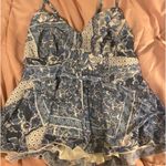 Dillard's Patchwork Printed Mesh Baby Doll Tank Top Photo 1