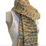 CHUNKY Horizontal Rib Knit Stitch Yellow Scarf Photo 2
