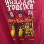 Marvel  Black Panther Wakanda Forever Womens Maroon Red Crop T Shirt XL NWT New Photo 1