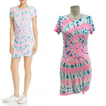 Generation Love Sunny Tie-Dye T-Shirt Dress Pink Blue White Short Sleeve Size XS Photo 1