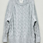 Aerie  Sweater Womens XL Grey Chunky Cable Knit Soft Cozy Oversized Stretch 2024 Photo 0