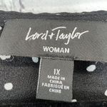 Lord and Taylor Polka Dot Blouse Black Size 1X Sleeveless Loose Fit V-Neck Top Photo 1