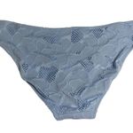 Aerie Bikini Bottom Brief Textured Crochet Floral Blue XL Photo 1