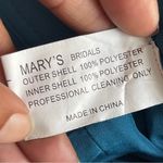 MODERN MAIDS | Teal Beaded Strapless Mermaid Gown Sz 8 Photo 9